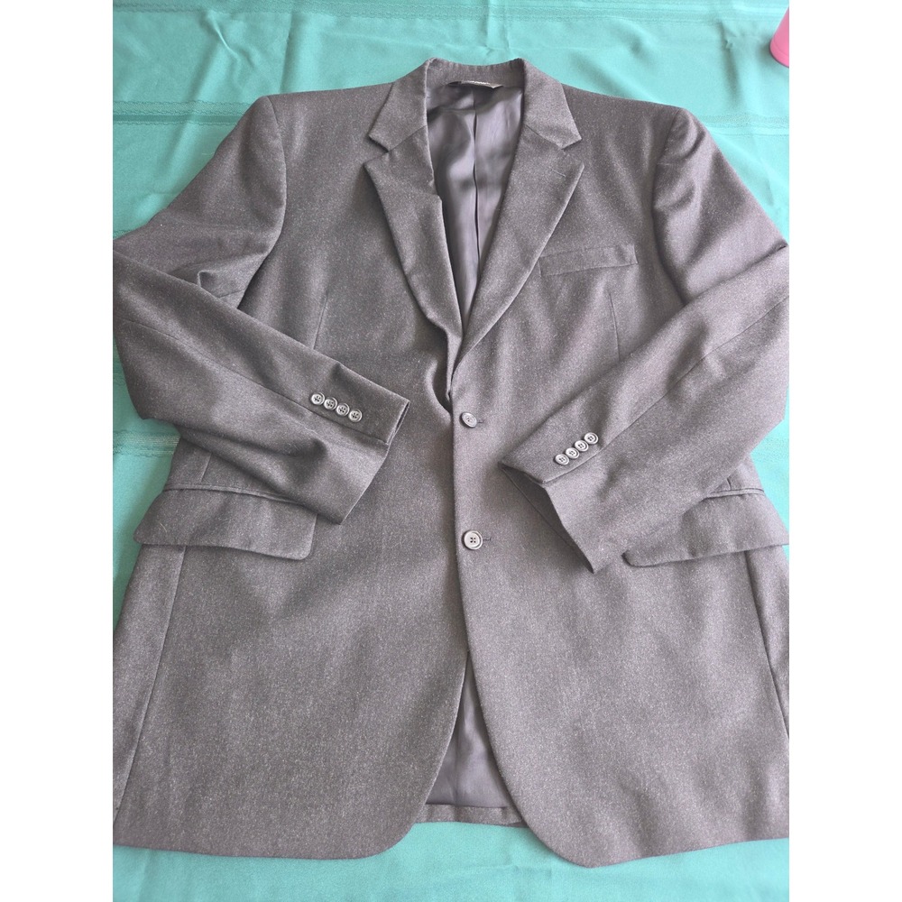 Jos. A. Bank Mens 46L Charcoal Gray Wool Cashmere 2-Button Blazer Sport Coat - Picture 2 of 10